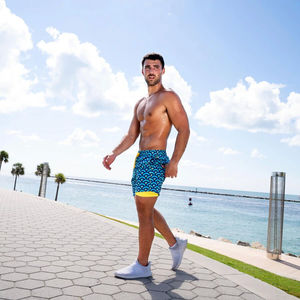 Shorts de plage OEM séchage rapide hommes personnalisé natation eau embarquement imprimé Shorts troncs d'eau Gym court décontracté Shorts de plage pour hommes - Product Image 5