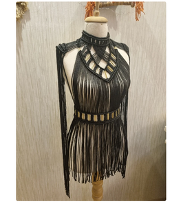 Vêtements de plage en macramé ROBE POUR VOTRE MARIÉE Vêtements de festival en coton tissé à la main Bustier Crop Top Femmes Robe de plage en macramé - Product Image 1