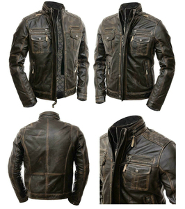 Productos de invierno 2025 Chaqueta de cuero de vaca pura para hombre Diseño personalizado Precio asequible Abrigo transpirable Hecho en Pakistán - Product Image 4