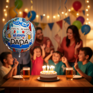 Ballon en aluminium El Mejor Pap 10 pouces pour la décoration de fête de la Fête des Pères - Product Image 3