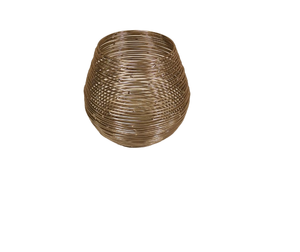 ที่วางเทียนลวดโลหะที่มีการเคลือบผงทองการออกแบบกรงทรงกลมสำหรับการตกแต่งบนโต๊ะแสงในร่ม - Product Image 2