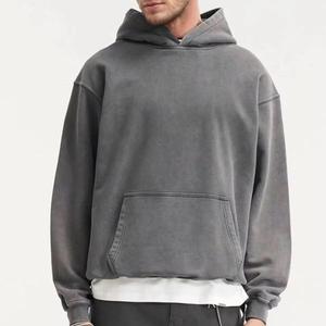 Custom French Terry Graphics Rivet Hoodies Vintage Acid Washed Heavyweight Cotton Zip up Cropped Rhinestone Hoodie - Product Image 1