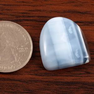 Piedra preciosa de forma elegante hecha a mano de cabujón de ópalo azul Natural de alta calidad con hermoso diseño tamaño suelto 24x22x7MM - Product Image 1