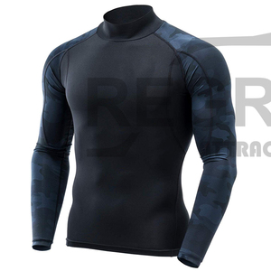 Compression Gym Shirts <b>Surfing</b> Long Sleeve Custom Logo UV BJJ Rashguard MMA Sublimated Mens Rash Guard DHL Sublimation FEDEX OEM - Product Image 1