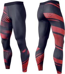 Leggings de compression pour hommes en polyester et élasthanne, résistants à l'eau, respirants, sublimés, pour MMA, entraînement, course à pied, yoga, avec taille - Product Image 2