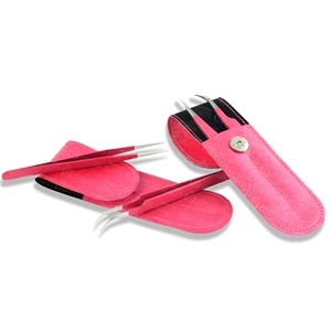 กระเป๋าใส่ที่คีบขนตาพร้อมโลโก้แบบกำหนดเอง  กระเป๋าหนังนิ่มสำหรับจัดเก็บอุปกรณ์ต่อขนตา - Product Image 1