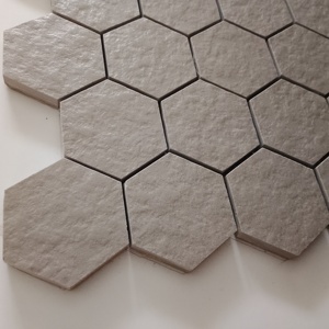 Superficies innovadoras, azulejo de mosaico hexagonal de 48mm, paredes de roca para baño y áreas de ducha, salpicaduras de cocina, suelos de área seca - Product Image 5