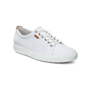 Ecco Scarpe da ginnastica in tela beige morbide e alla moda da donna, taglia 8 - Product Image 4