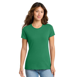 Custom <b>Women</b> Green Casual <b>T</b> <b>Shirt</b> Breathable Lightweight Fabric Short Sleeve Everyday Wear Comfort Tee - Product Image 1