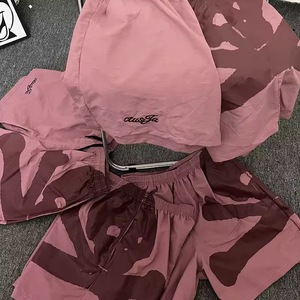 กางเกงขาสั้นผ้าไนล่อนสำหรับผู้ชายเสื้อกันลมผ้าโพลีเอสเตอร์ผ้าสแปนเด็กซ์สำหรับยิม100% โลโก้ตามสั่ง - Product Image 3