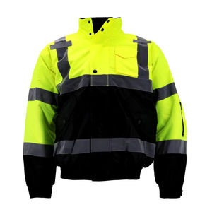 Chaqueta de bombardero para hombre, ropa de trabajo al aire libre con soporte de resorte y logotipo personalizado, seguridad Industrial, con capucha, resistente al agua, duradera y profesional - Product Image 5