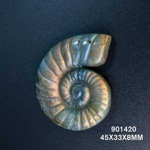 Pendentif en spirale de Labradorite naturelle Collier de pierres précieuses Flash bleu fait à la main Cadeau élégant pour elle - Product Image 2