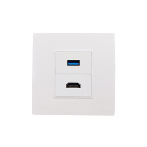 Interface multimédia HD <span class=keywords><strong>USB</strong></span> 3.0 Plaque <span class=keywords><strong>murale</strong></span> <span class=keywords><strong>Prise</strong></span> <span class=keywords><strong>murale</strong></span> et <span class=keywords><strong>prise</strong></span> <span class=keywords><strong>USB</strong></span>, Blanc - Product Image 1