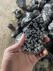 Premiume Rough Snowflake <b>Obsidian</b> Gemstone with Natural Grade Snowflake <b>Obsidian</b> Stone For Multi Purpose Uses - Product Image 2