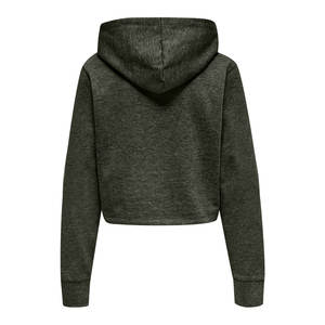 เสื้อฮู้ดครอปผ้าเทอร์รี่สำหรับผู้หญิง แบรนด์ OEM สำหรับฤดูหนาว แบบซิป มีลายปักและพิมพ์โลโก้ตามสั่งด้านหน้า - Product Image 5