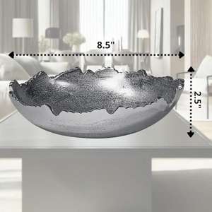 Cuenco redondo de Metal dorado pulido, diseño duradero y duradero, perfecto para servir aperitivos, frutas y ensaladas - Product Image 2