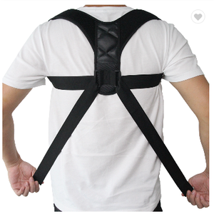 อุปกรณ์พยุงหลังปรับระดับได้ ช่วยแก้ไขท่าทาง วัสดุโพลีเอสเตอร์ผสมฝ้าย สีดำ เพื่อการปรับปรุงกระดูกสันหลัง - Product Image 2