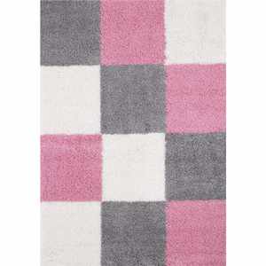 Boho Geometric Pink <b>Flat</b>-Weave <b>Rug</b> for Living Room Hallway Entryway - Product Image 1