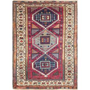 Alfombra Kiaan de Lana Anudada a Mano, Diseño Geométrico Rosa y Morado para el Hogar, Alfombra Rectangular de 9x12 para Pasillo, Nuevo Modelo Paem-558 - Product Image 1