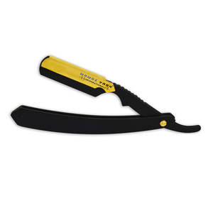 Rasoir à lame pliable de qualité professionnelle pour salon, logo personnalisé, acier inoxydable classique, lame droite, rasoir de barbier - Product Image 1