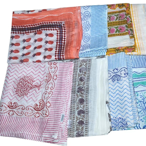 โสร่งผ้าฝ้ายพิมพ์ลายทำด้วยมือสำหรับผู้หญิงที่มีน้ำหนักเบาชายหาดผ้าพันคอคลุมชุดว่ายน้ำของขวัญชิ้นเดียวที่สมบูรณ์แบบสำหรับฤดูร้อน - Product Image 1