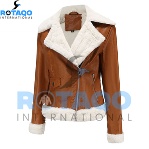 Premium Quality Leather Jacket for Women Casual Wear Stylish New Trendy <b>Zipper</b> Style Women Leather Jackets - Product Image 1