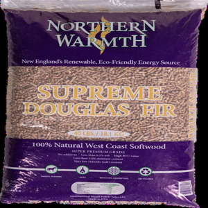 Granulés de bois de Douglas Fir RTS Northern Warmth Supreme, 40 lb, 100% bois tendre naturel, combustible de chauffage, 0,7% de cendres, 10% d'humidité, 6 mm - Product Image 1