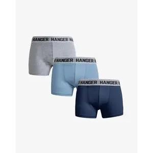 Paquete de 3 Bóxers para Hombre, 100% Algodón y Fibra de Bambú, Cintura Media, Tejido Transpirable, Buena Calidad, Talla XXL, Rayas, Letra 3D en la Cintura - Product Image 1