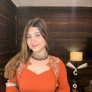 Vestido Anarkali Naranja de Georgette Sintética con Bordado de Múltiples Agujas, Georgette Sintética Pura con Vestido de Múltiples Agujas y Dupatta - Product Image 2