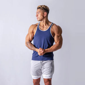 Men's <b>Slim</b> Fitness Tank Top <b>Vest</b> Summer Sleeveless Design for Running Training Breathable Casual New Summer Knitted T-Shirt - Product Image 1