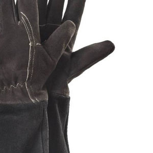 Gants de soudage en peau de vache fendue résistants à la chaleur/2023 gants de soudage à paume noire/gants de soudage BBQ de sécurité rouges Protection contre l'incendie - Product Image 3