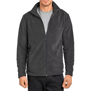 Veste polaire Sherpa Design texturé pour hommes avec fermeture à glissière élégante et coupe intelligente pour un usage quotidien et une chaleur hivernale - Product Image 1