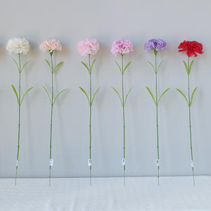زهور قرنفل اصطناعية بساق واحدة بالجملة، تبدو حقيقية الملمس، لباقات الزفاف وديكور الحدائق الخارجية - Product Image 4