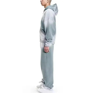 Nouvel Arrivage Ensemble Survêtement Homme Effet Délavé et Usé, Pantalon de Jogging et Sweat à Capuche, Deux Pièces Délavées à l'Acide - Product Image 5