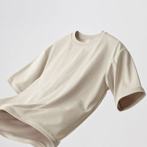 AIRism algodón de gran tamaño algodón/poliéster camiseta Ringer ventas al por mayor personalizado hombres suelta ajuste pesado camiseta - Product Image 4