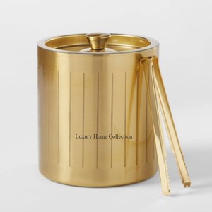 Couleur Or Brillant Poli À La Main Seau À Vin Organisateur De Stockage Aspect Attrayant Forme Ronde Boissons Baignoires Bars Et Pubs Fourniture - Product Image 5