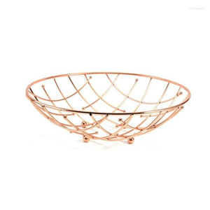 Fabuleux Designer Home Decor Table Centre De Table Corbeille De Fruits Décoratif Couleur Or Rose Panier De Stockage De Fruits Conteneur De Fruits - Product Image 4