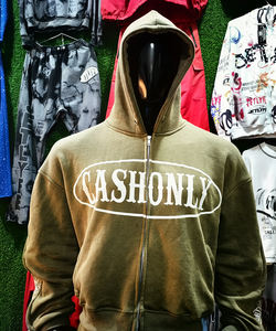 Ensemble de survêtements zippés en molleton épais 400 GSM pour homme, imprimé sérigraphié, style streetwear, hiver - Product Image 4