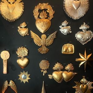 Sacred Heart Enamel <b>Charm</b> Stainless Steel Gold Heart Pendant with Red Enamel & Thorns Religious & Valentine's Jewelry Making - Product Image 3