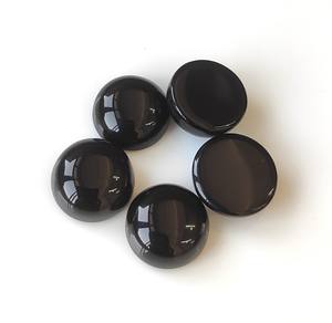 Cabochon Rond Onyx Noir Naturel 11mm-Onyx Noir Lâche Qualité Supérieure - Product Image 2