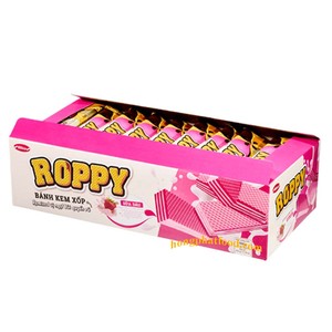 Meilleur prix bibic-a roppy gaufrette biscuit et biscuits Trending Populars Biscuits fraise crème Saveur Flat Wafer cookies Vietnam - Product Image 4