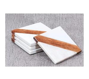 Luxury Elegant Marble Walnut Handmade Eco-Friendly <b>Coaster</b> Set Classic Style <b>Drink</b> <b>Coasters</b> Home Office 5mm Customized Color - Product Image 5