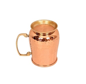 Taza de cobre martillada a mano con acabado suave y calidad de retención de frío adecuada para bebidas de verano o bebidas de fiesta - Product Image 6