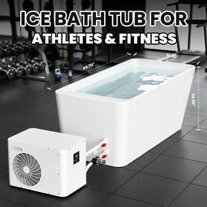AMBOHR <b>Square</b> Fiber Core Flex Tub Cold Plunge Ice Bath <b>Pool</b> for Outdoor Recovery Customizable Logo Printing - Product Image 5