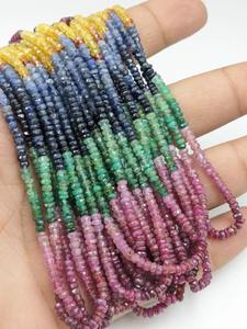 Cuentas Redondas de Piedras Preciosas Naturales Multicolores de 3-4 mm, con Certificado de Terceros, 15.5 Pulgadas para la Elaboración de Joyas - Product Image 4