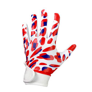 Guantes de receptor de fútbol de dedo completo OEM Impresión de silicona antideslizante para Pakistán Directo de fábrica - Product Image 4