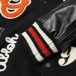 Vente en gros de veste universitaire de haute qualité pour hommes, manches en cuir brodé en chenille, veste universitaire Letterman de baseball personnalisée - Product Image 6