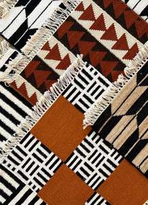 Stylish Luxury Modern Striped Cotton Flat <b>Weave</b> Rugs Hand Woven Indoor & Outdoor Economical Area Rugs & Sets Great Value By ITHL - Product Image 5