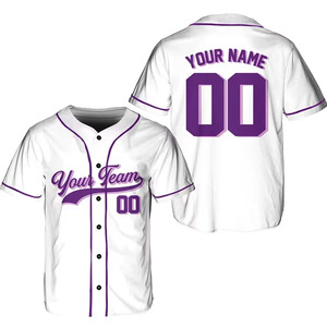 เสื้อเบสบอลพิมพ์โลโก้แบบซับลิเมชันเสื้อเจอร์ซีย์ - Product Image 4