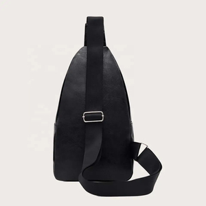 Bolso de Pecho Negro Minimalista, Bolso de Hombro de Microfibra y Cuero Sintético con Cierre de Hebilla, Duradero, para Uso Diario en Todas las Estaciones - Product Image 1